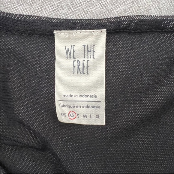 We the Free Save Tonight Mesh Black Long Sleeve Top - Picture 10 of 11